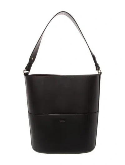Pre-owned Freja Nyc Leather Shoulder Bag In Black