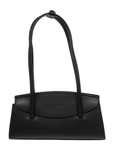 Pre-owned Freja Nyc Leather Shoulder Bag In Black
