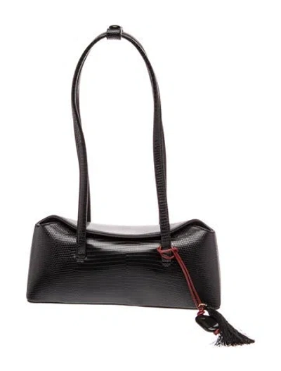 Pre-owned Freja Nyc Leather Shoulder Bag In Black