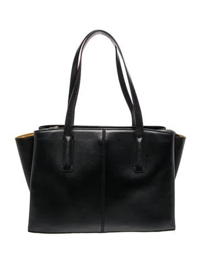 Pre-owned Freja Nyc Leather Shoulder Bag In Black