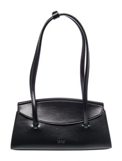 Pre-owned Freja Nyc Leather Shoulder Bag In Black