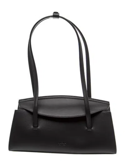 Pre-owned Freja Nyc Leather Shoulder Bag In Black