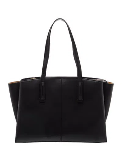 Pre-owned Freja Nyc Leather Shoulder Bag In Black
