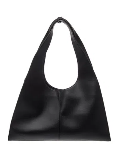 Pre-owned Freja Nyc Leather Shoulder Bag In Black