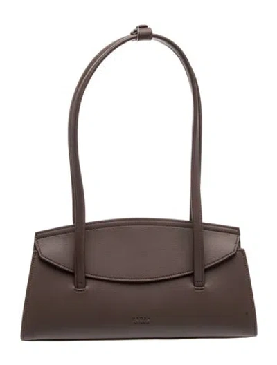 Pre-owned Freja Nyc Leather Shoulder Bag In Brown