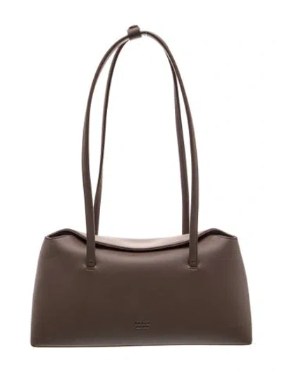 Pre-owned Freja Nyc Leather Shoulder Bag In Brown