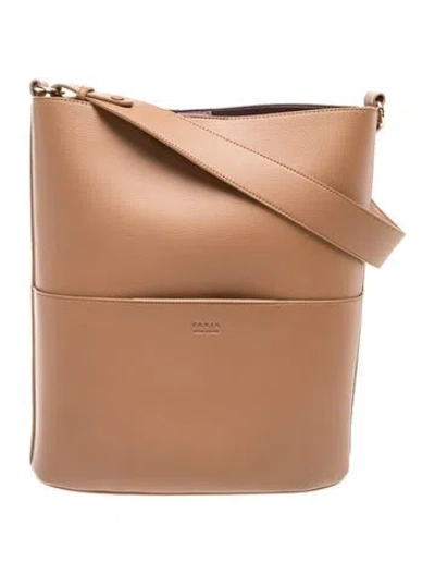 Pre-owned Freja Nyc Leather Shoulder Bag In Brown