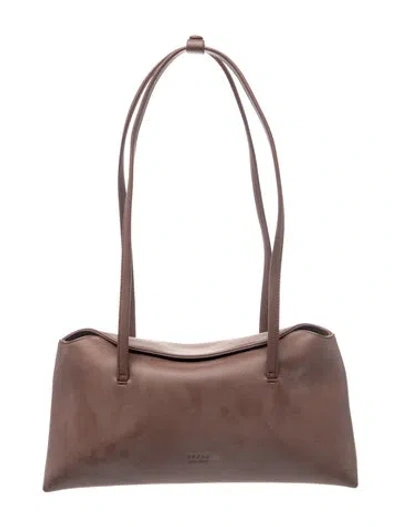 Pre-owned Freja Nyc Leather Shoulder Bag In Brown