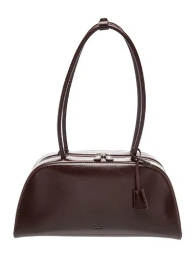 Pre-owned Freja Nyc Leather Shoulder Bag In Brown