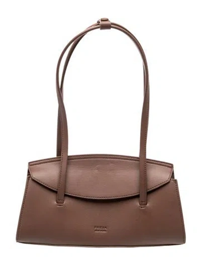Pre-owned Freja Nyc Leather Shoulder Bag In Brown