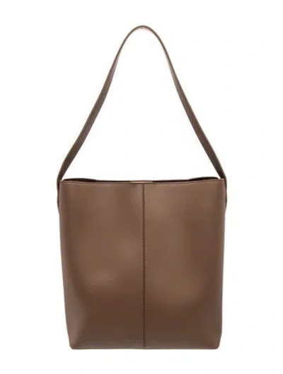 Pre-owned Freja Nyc Leather Shoulder Bag In Brown