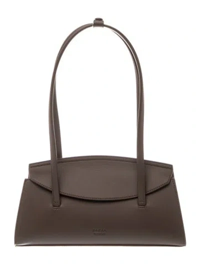 Pre-owned Freja Nyc Leather Shoulder Bag In Grey