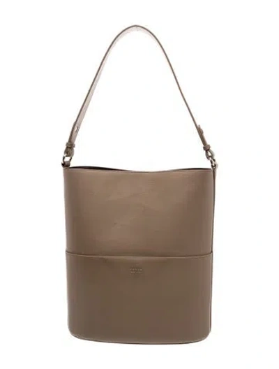 Pre-owned Freja Nyc Leather Shoulder Bag In Grey