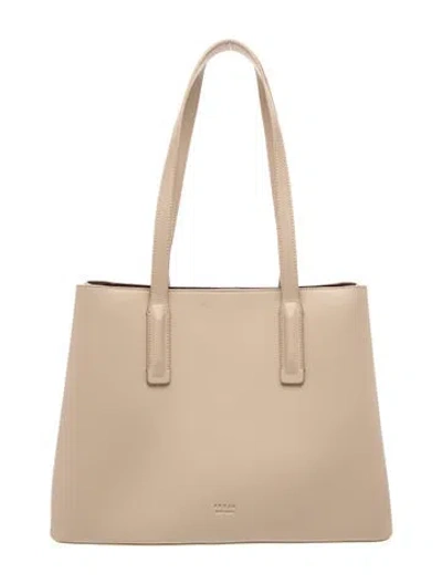 Pre-owned Freja Nyc Leather Shoulder Bag In Neutral