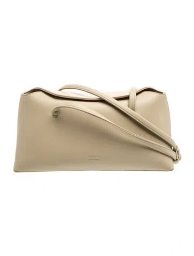 Pre-owned Freja Nyc Leather Shoulder Bag In Neutrals