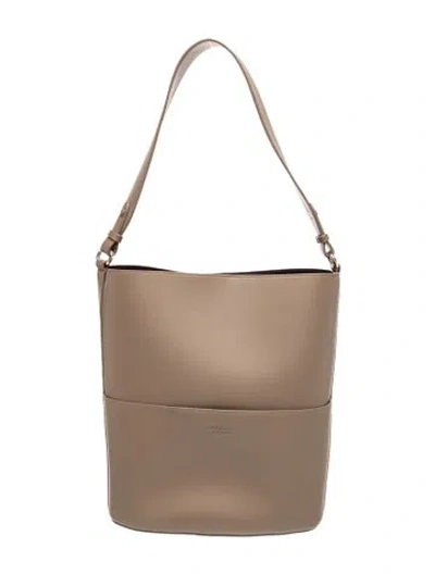 Pre-owned Freja Nyc Leather Shoulder Bag In Neutrals