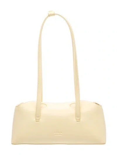 Pre-owned Freja Nyc Leather Shoulder Bag In Yellow