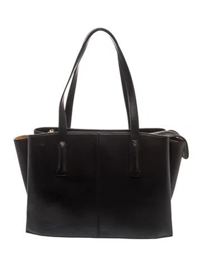 Pre-owned Freja Nyc Leather Top Handle Bag In Black