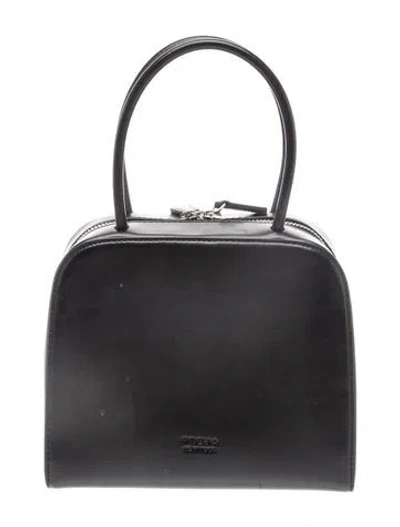 Pre-owned Freja Nyc Leather Top Handle Bag In Black