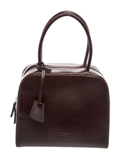 Pre-owned Freja Nyc Leather Top Handle Bag In Brown