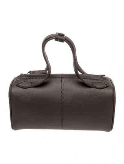 Pre-owned Freja Nyc Leather Top Handle Bag In Grey