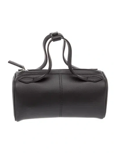 Pre-owned Freja Nyc Leather Top Handle Bag In Grey