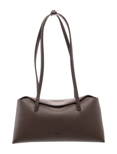 Pre-owned Freja Nyc Leather Top Handle Bag In Grey
