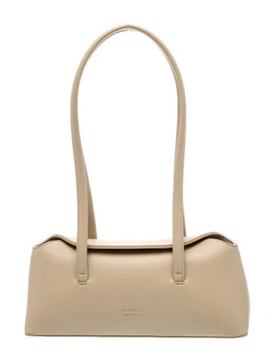Pre-owned Freja Nyc Leather Top Handle Bag In Neutrals