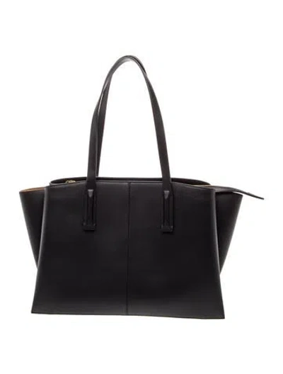 Pre-owned Freja Nyc Leather Tote In Black