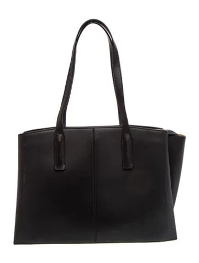 Pre-owned Freja Nyc Leather Tote In Black