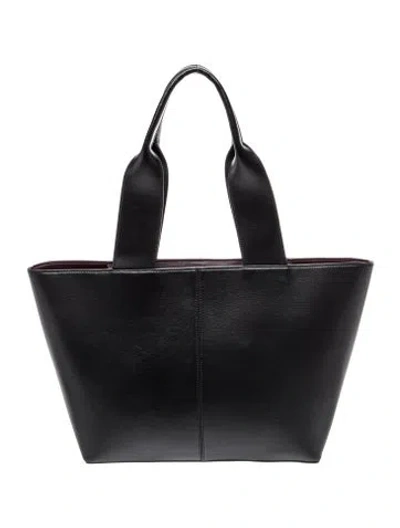 Pre-owned Freja Nyc Leather Tote In Black