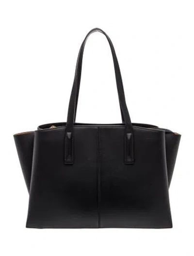 Pre-owned Freja Nyc Leather Tote In Black