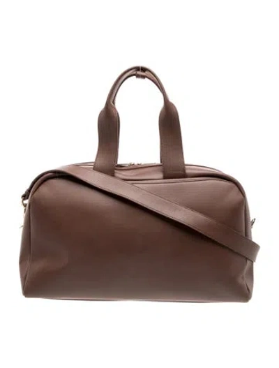 Pre-owned Freja Nyc Leather Tote In Brown