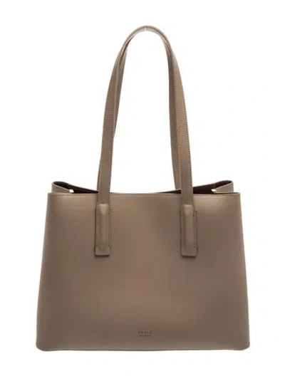 Pre-owned Freja Nyc Leather Tote In Neutrals