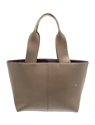 Pre-owned Freja Nyc Leather Tote In Neutrals
