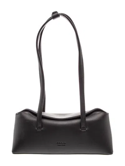 Pre-owned Freja Nyc Vegan Leather Shoulder Bag In Black