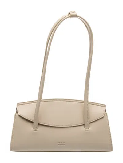 Pre-owned Freja Nyc Vegan Leather Shoulder Bag In Neutrals