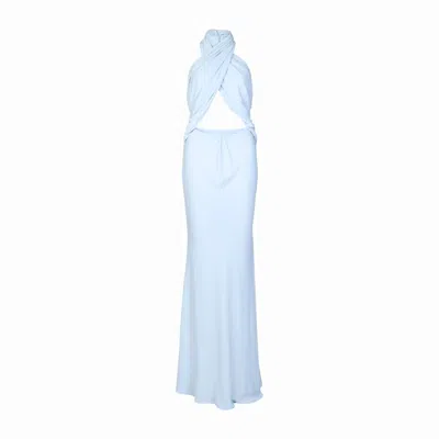 Freja Women's Fenicia Cross Over Maxi Dress In Blue