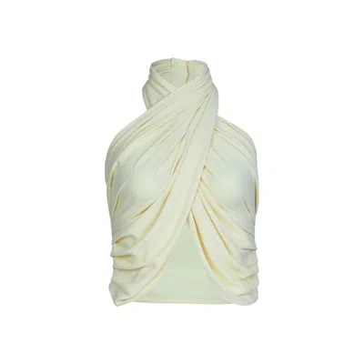 Freja Women's Yellow / Orange Colomba Cross Over Top In Yellow