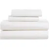 French Connection 200 Thread Count Percale Sheet Set In Bright White