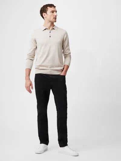 French Connection Long Sleeve Polo Sweater In Cream