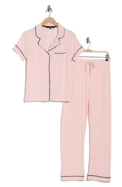 French Connection 3-piece Jersey Pajamas In Pink
