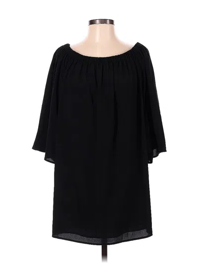 Pre-owned French Connection 3/4 Sleeve Blouse In Black