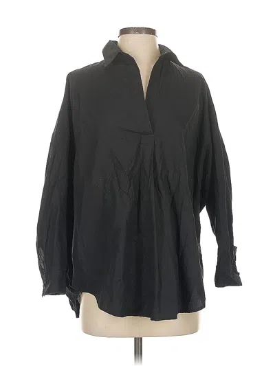 Pre-owned French Connection 3/4 Sleeve Blouse In Black