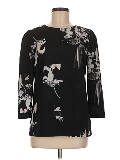 Pre-owned French Connection 3/4 Sleeve Blouse In Black