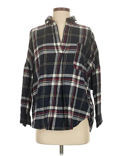 Pre-owned French Connection 3/4 Sleeve Blouse In Black