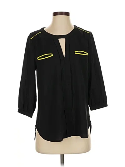 Pre-owned French Connection 3/4 Sleeve Blouse In Black
