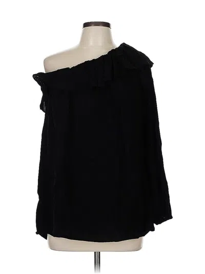 Pre-owned French Connection 3/4 Sleeve Blouse In Black