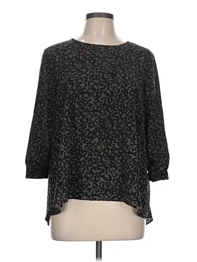 Pre-owned French Connection 3/4 Sleeve Blouse In Black