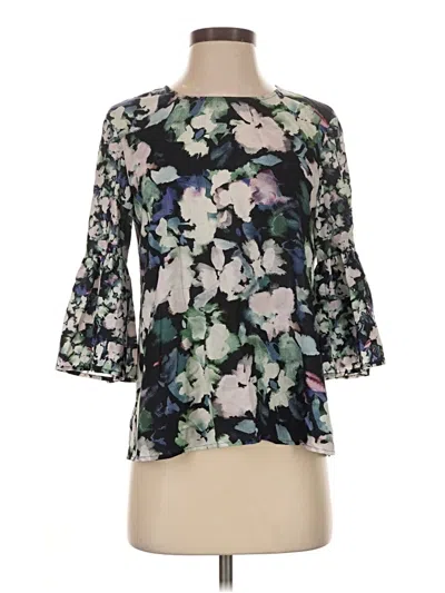 Pre-owned French Connection 3/4 Sleeve Blouse In Black